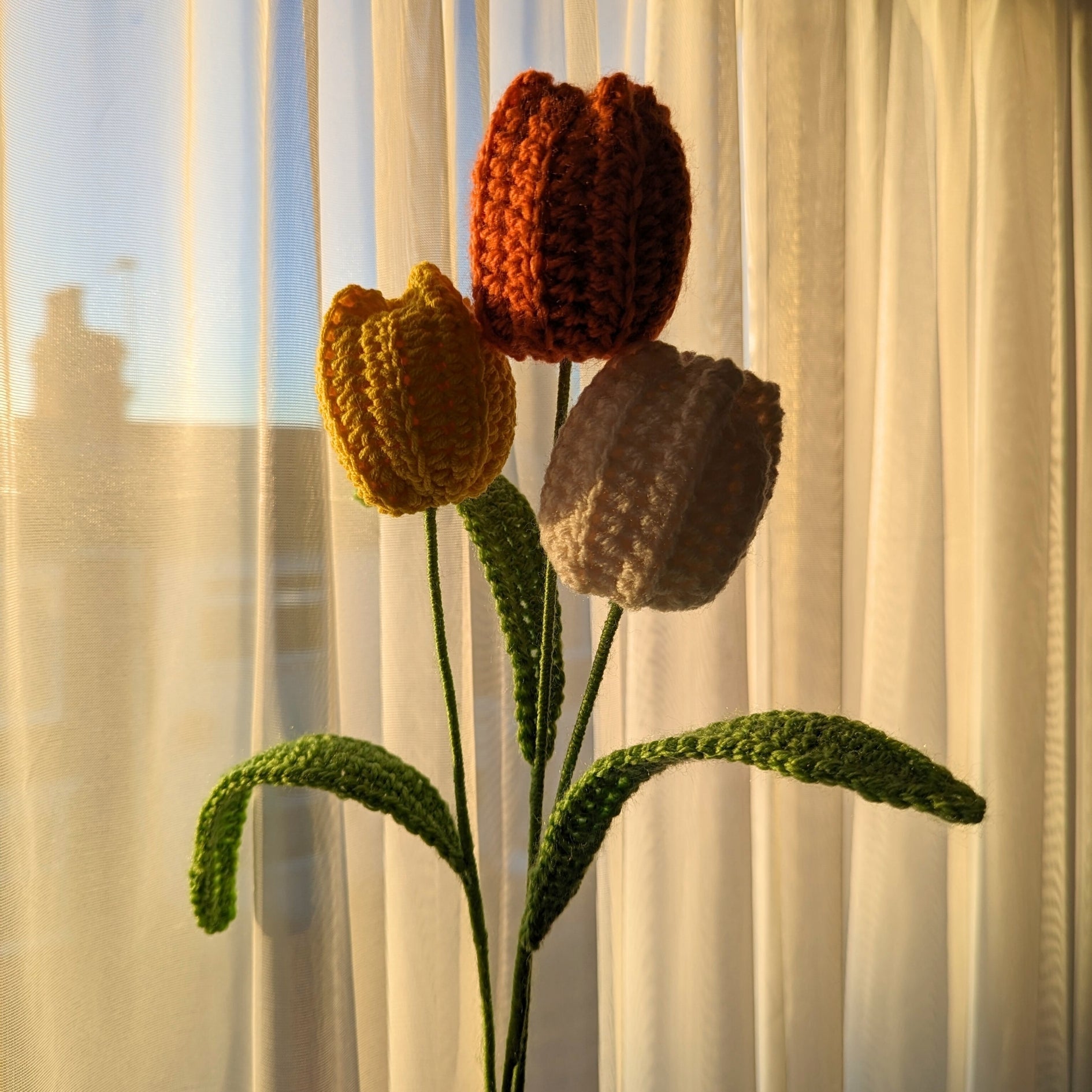 Crochet Tulip Pattern, Crochet Tulip Flower, Crochet Tulip for Bouquet, Crochet, Brunaticality