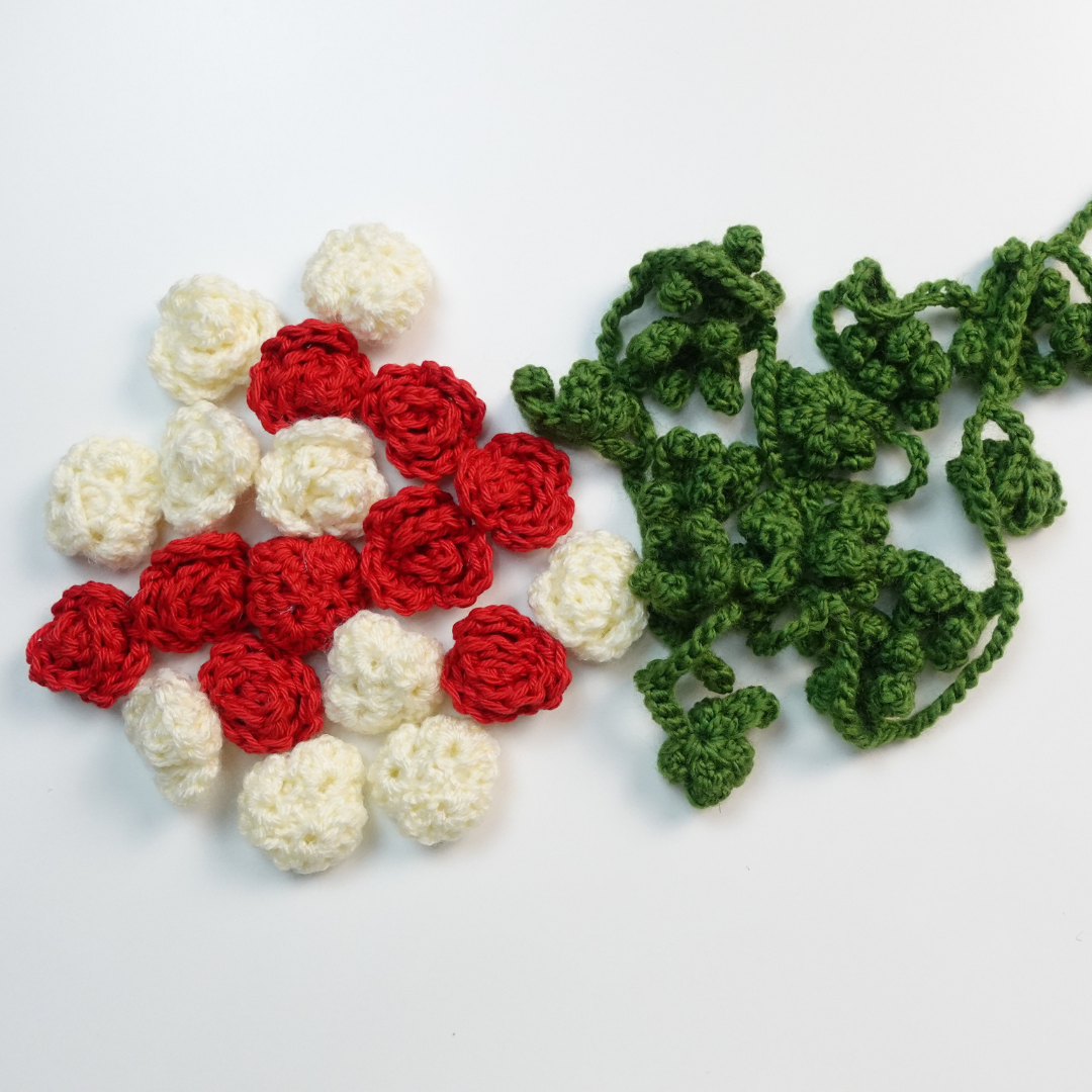 Crochet Rose Garland Written Pattern, Crochet Rose Garland, Crochet Rose, Crochet, Brunaticality