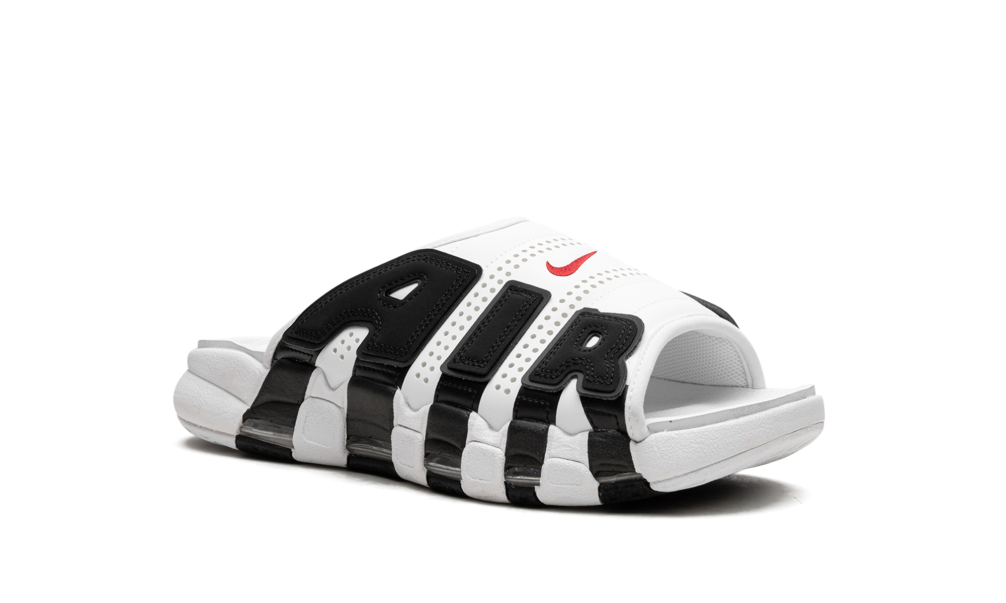 Air More Uptempo Slide NA "White Black Red" FB7815 100