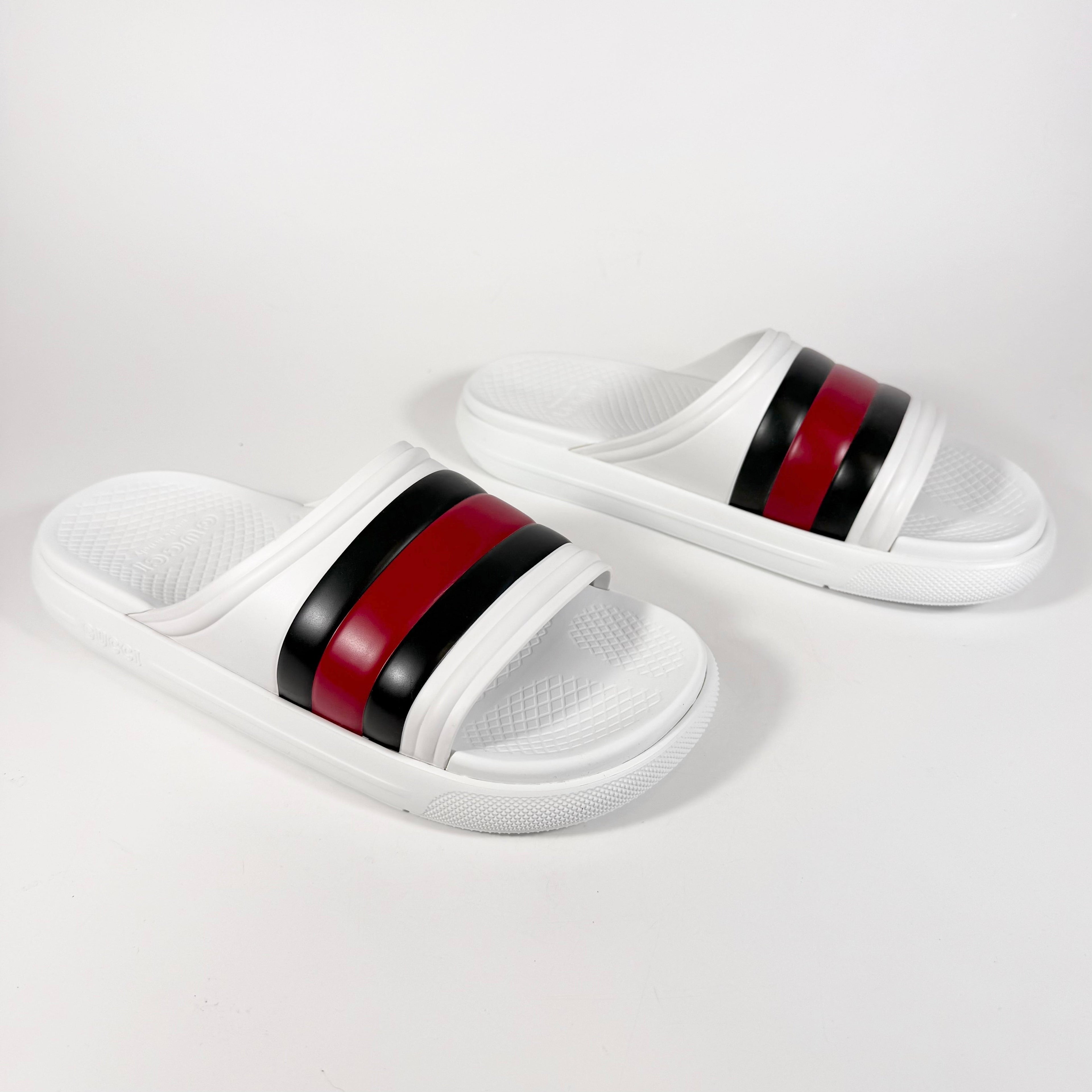 Gucci Web Rubber Pool Slide - Men’s 8.5