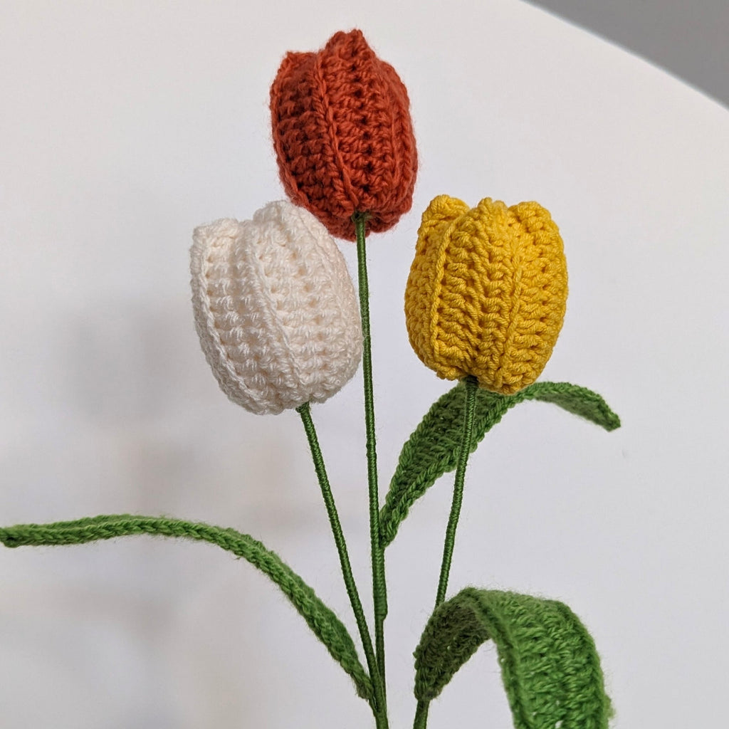 Crochet Tulip Pattern, Crochet Tulip Flower, Crochet Tulip for Bouquet, Crochet, Brunaticality