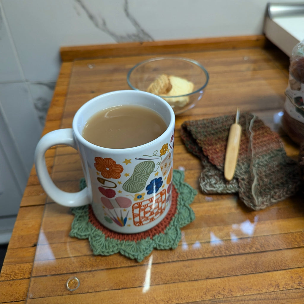 All Things Crochet Mug by Brunaticality - Ceramic 15oz Mug