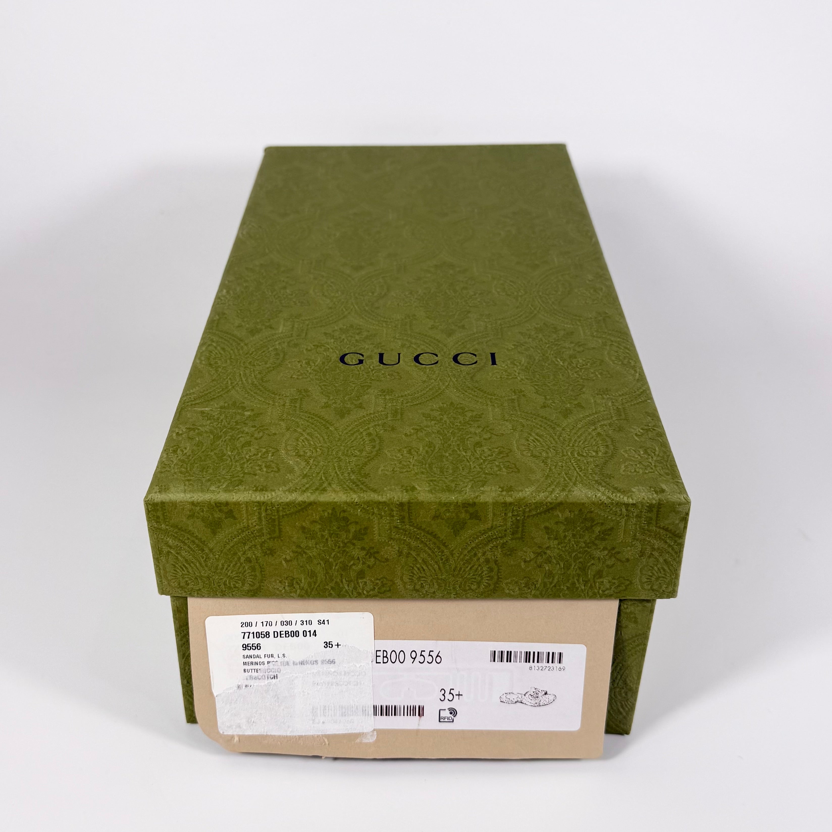 Gucci Shearling GG Cut Out Slide Sandal - Women’s 5.5