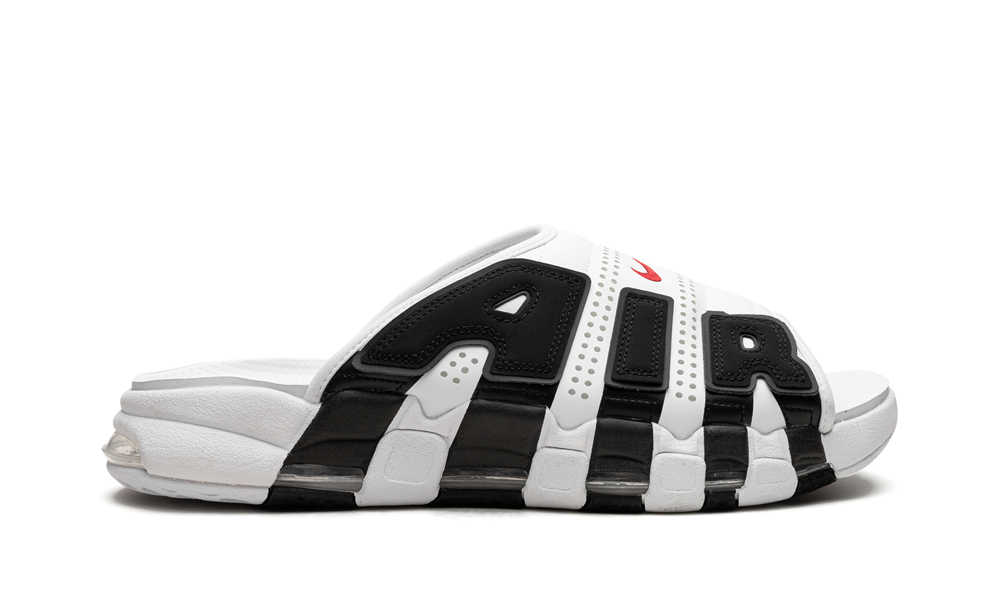 Air More Uptempo Slide NA "White Black Red" FB7815 100