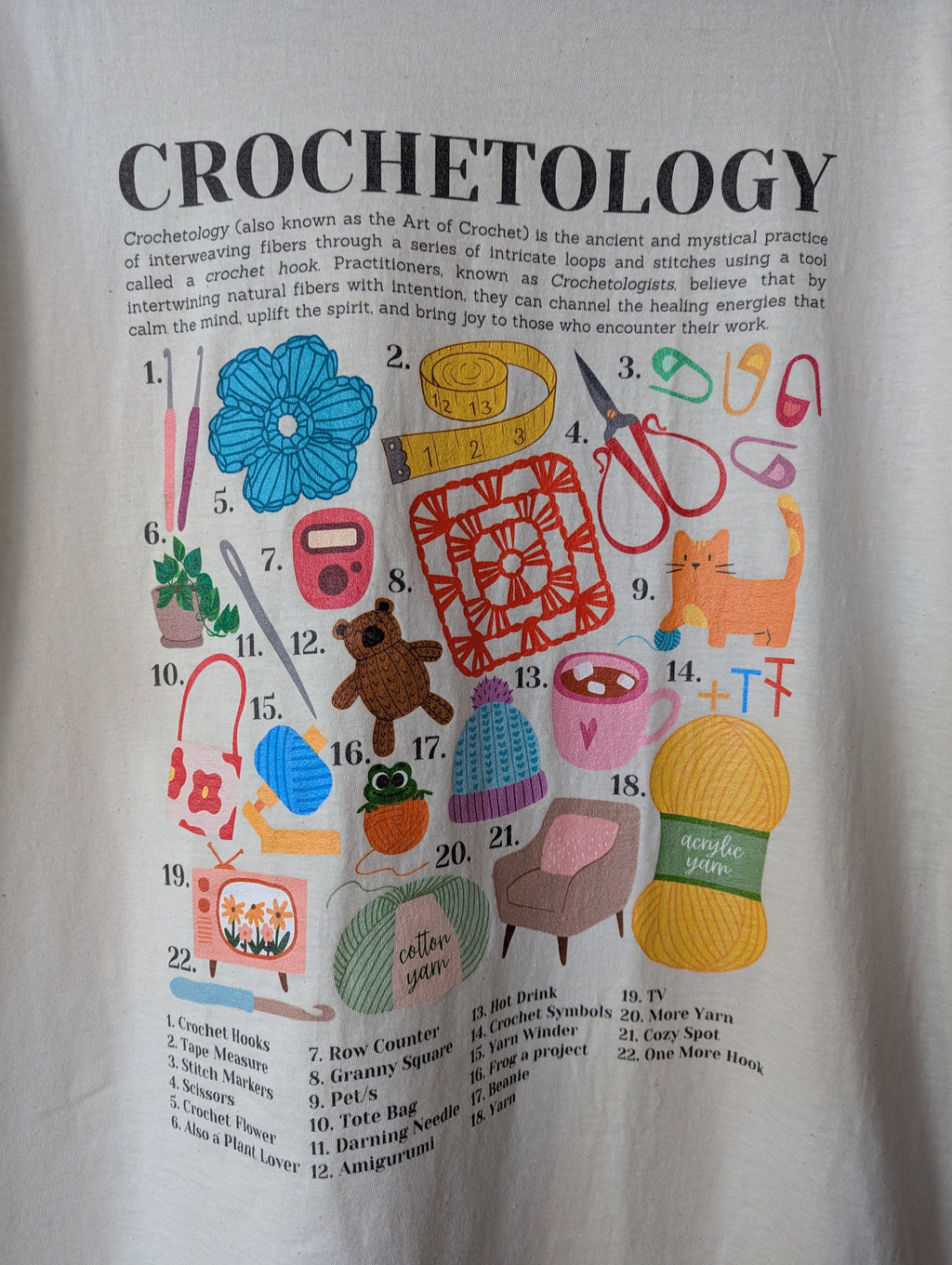 Crochetology T-Shirt - The ultimate tee for crochet lovers and yarn enthusiasts! - Classic Crewneck T-shirt by Brunaticality