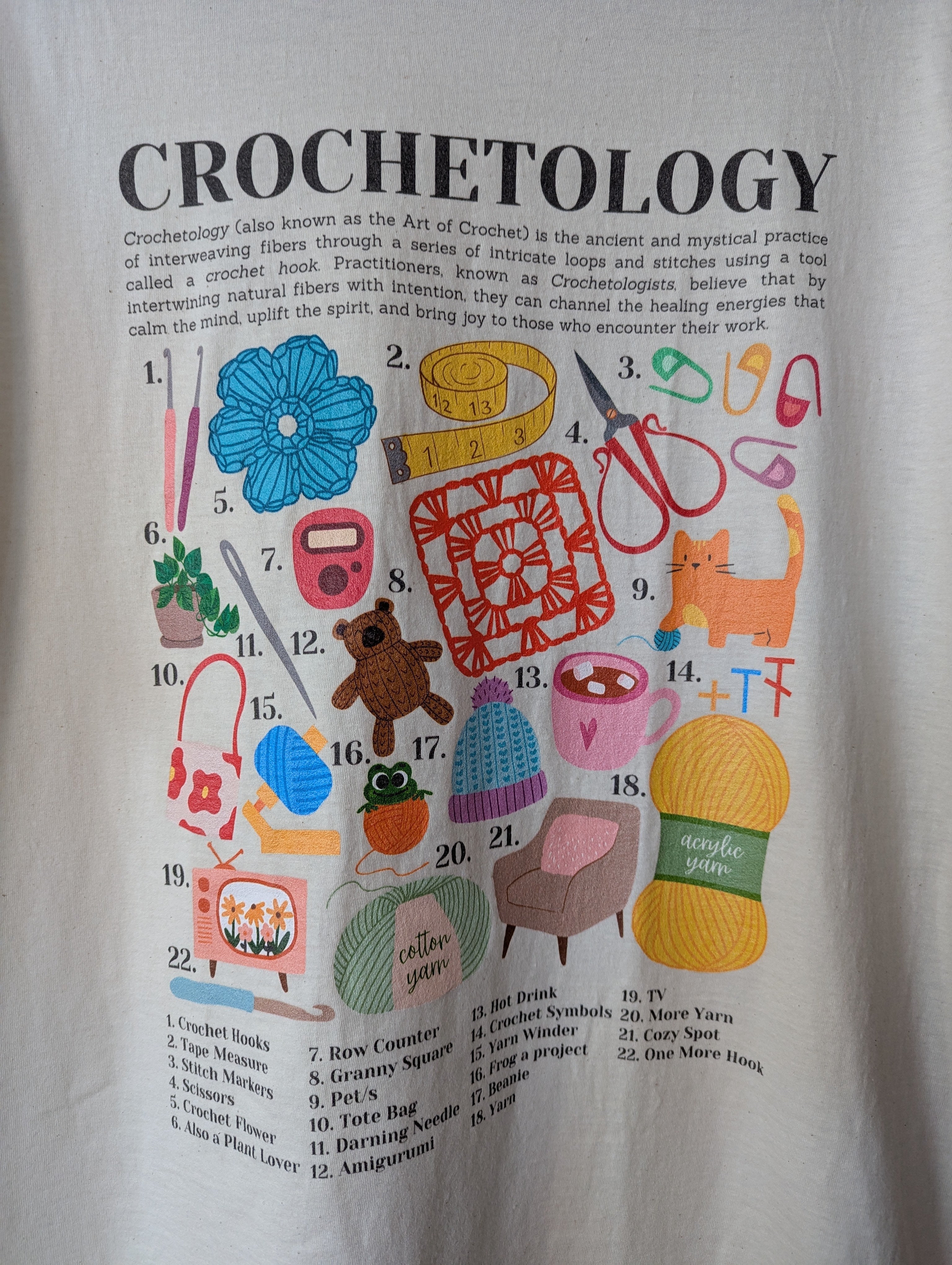 Crochetology T-Shirt - The ultimate tee for crochet lovers and yarn enthusiasts! - Classic Crewneck T-shirt by Brunaticality