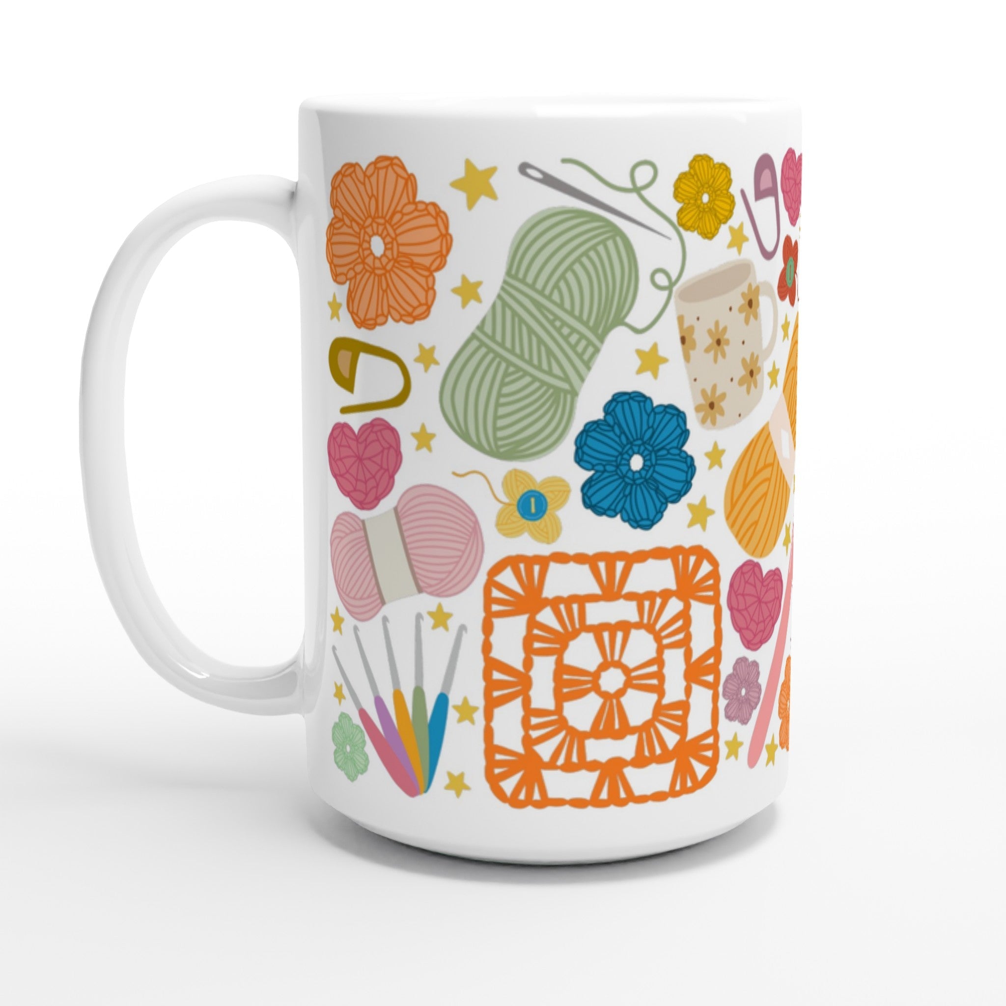 All Things Crochet Mug by Brunaticality - Ceramic 15oz Mug