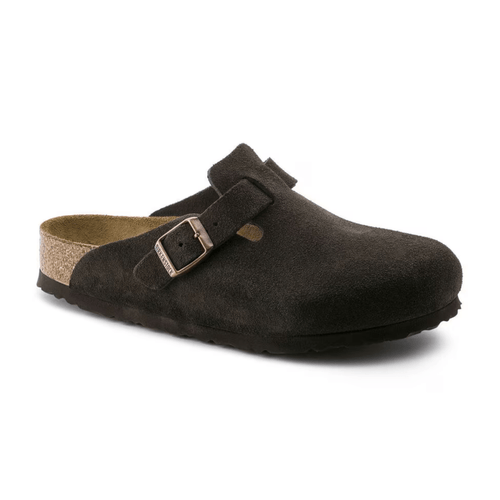 Birkenstock Men's Boston Soft Footbed Mocha Suede
