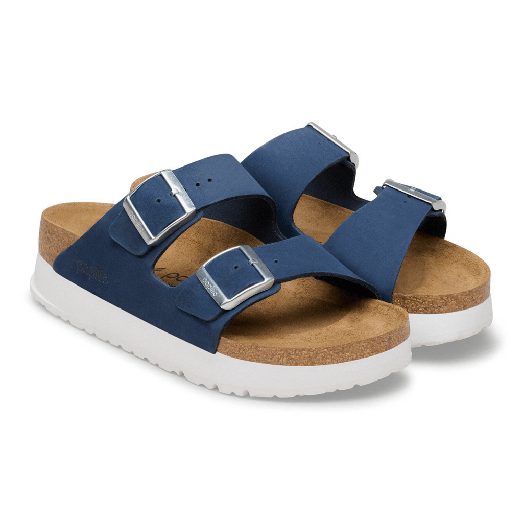 Birkenstock Women's Arizona Flex Platform Navy Nubuck