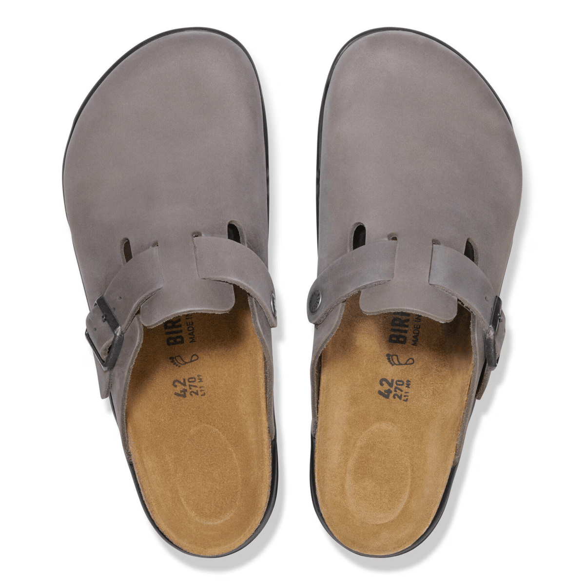 Birkenstock Men's Boston Crosstown Rugged Iron Oiled Leather